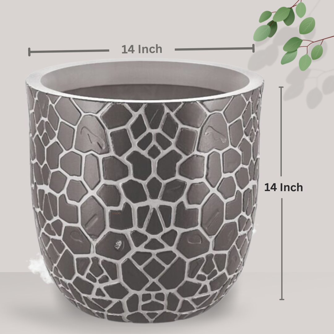 Green Paradise® Mosaic Round Roto Molded High Qaulity Premium Planter