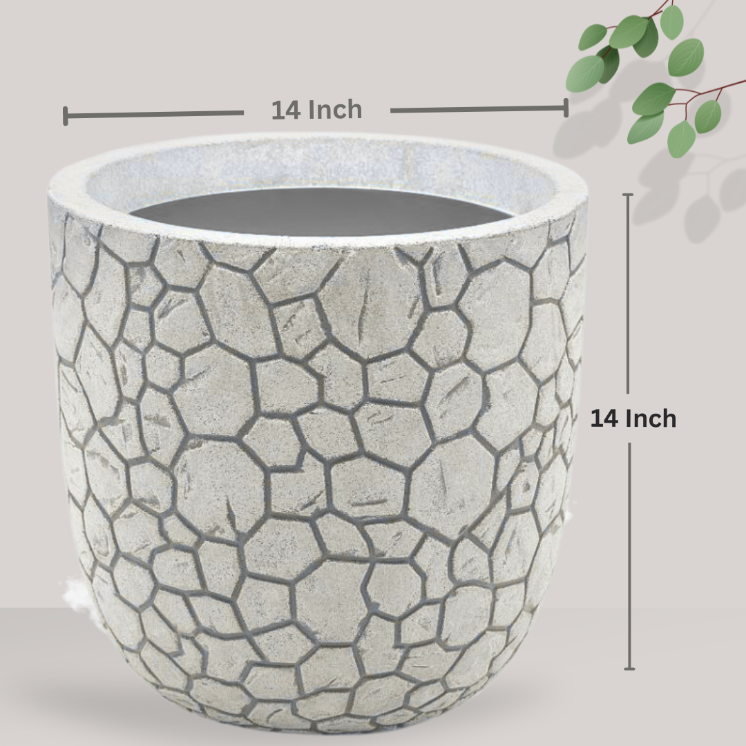Green Paradise® Mosaic Round Roto Molded High Qaulity Premium Planter