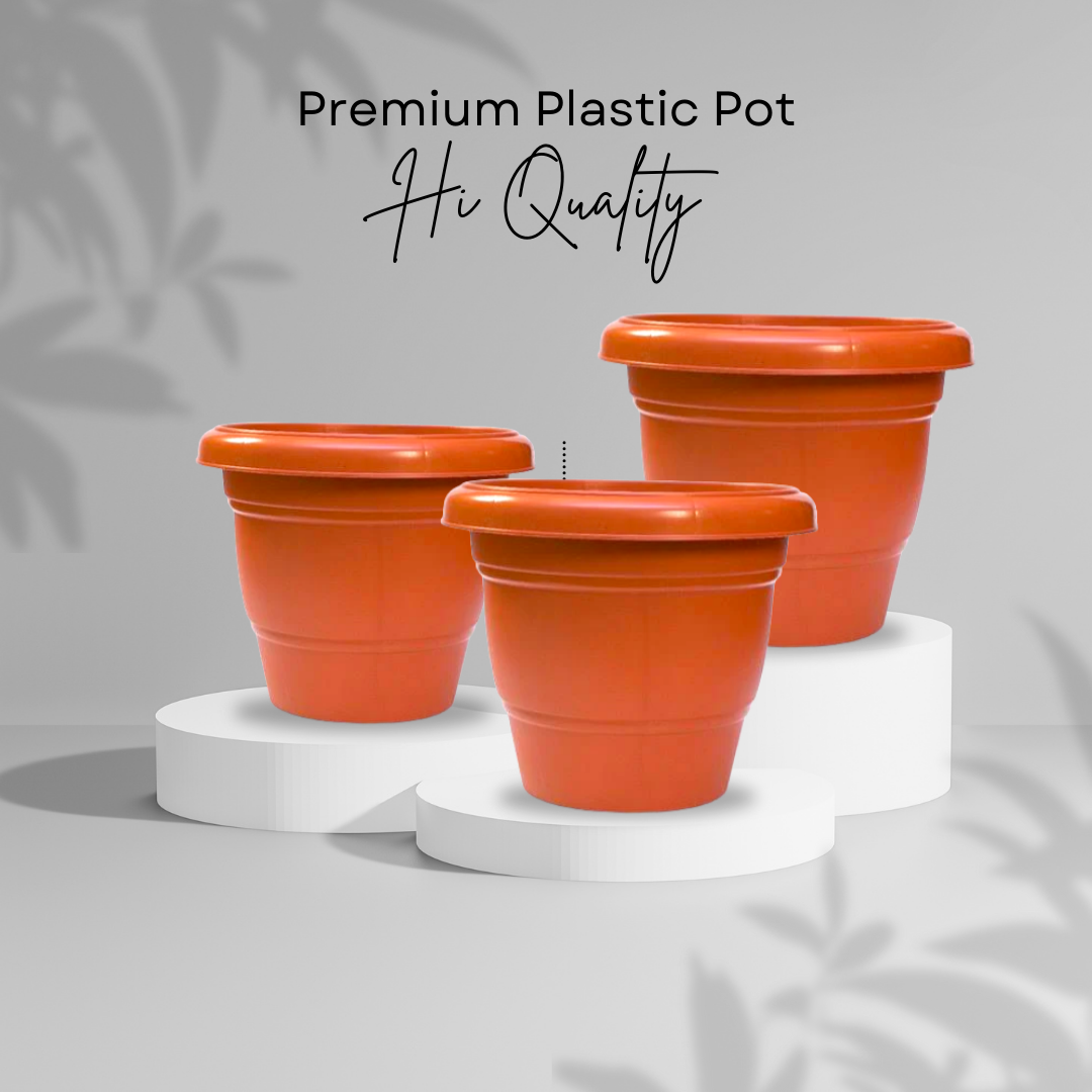 large coloured plastic plant pots Green Paradise® Hi quality Premium Plastic Pot Terracotta Colour –  GreenParadiseLive