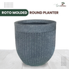 Green Paradise® Roto Molded Marble Finish Round Planter – 12 Inch – Lightweight, Unbreakable, Marble Finish, Drainage Hole, Outdoor & Indoor Use