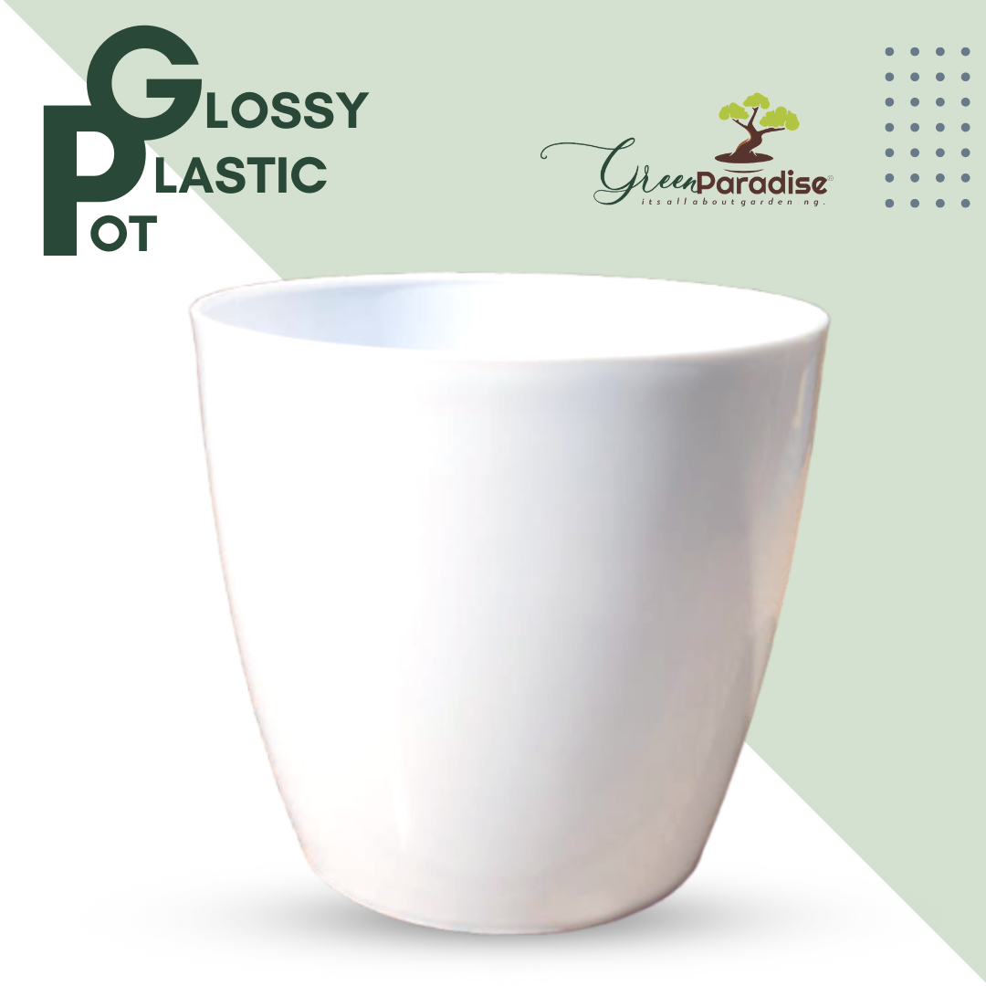 Green Paradise® Premium Glossy Plastic Pots ( set of 3 )