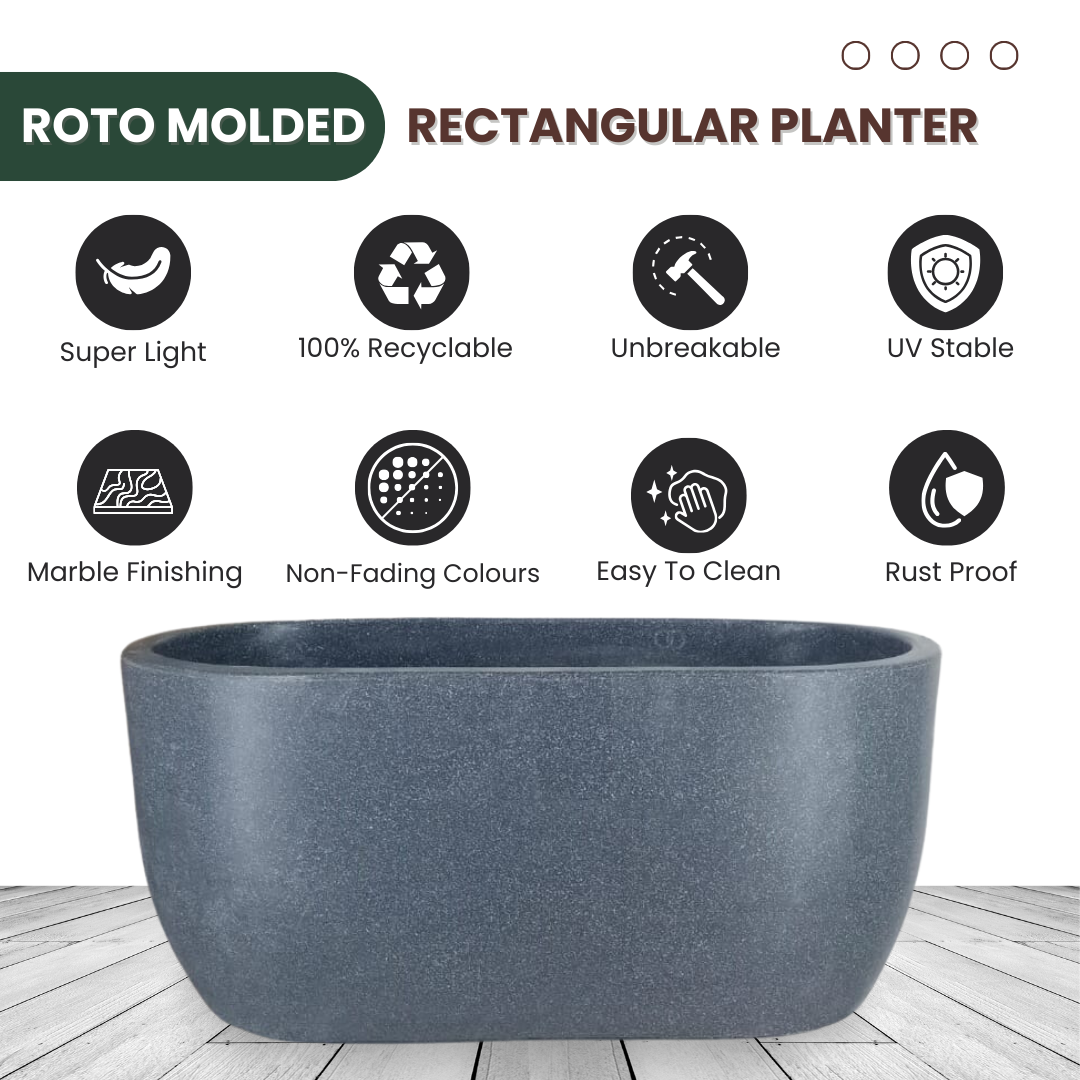 Green Paradise® Rectangular Roto Molded High Qaulity Planter