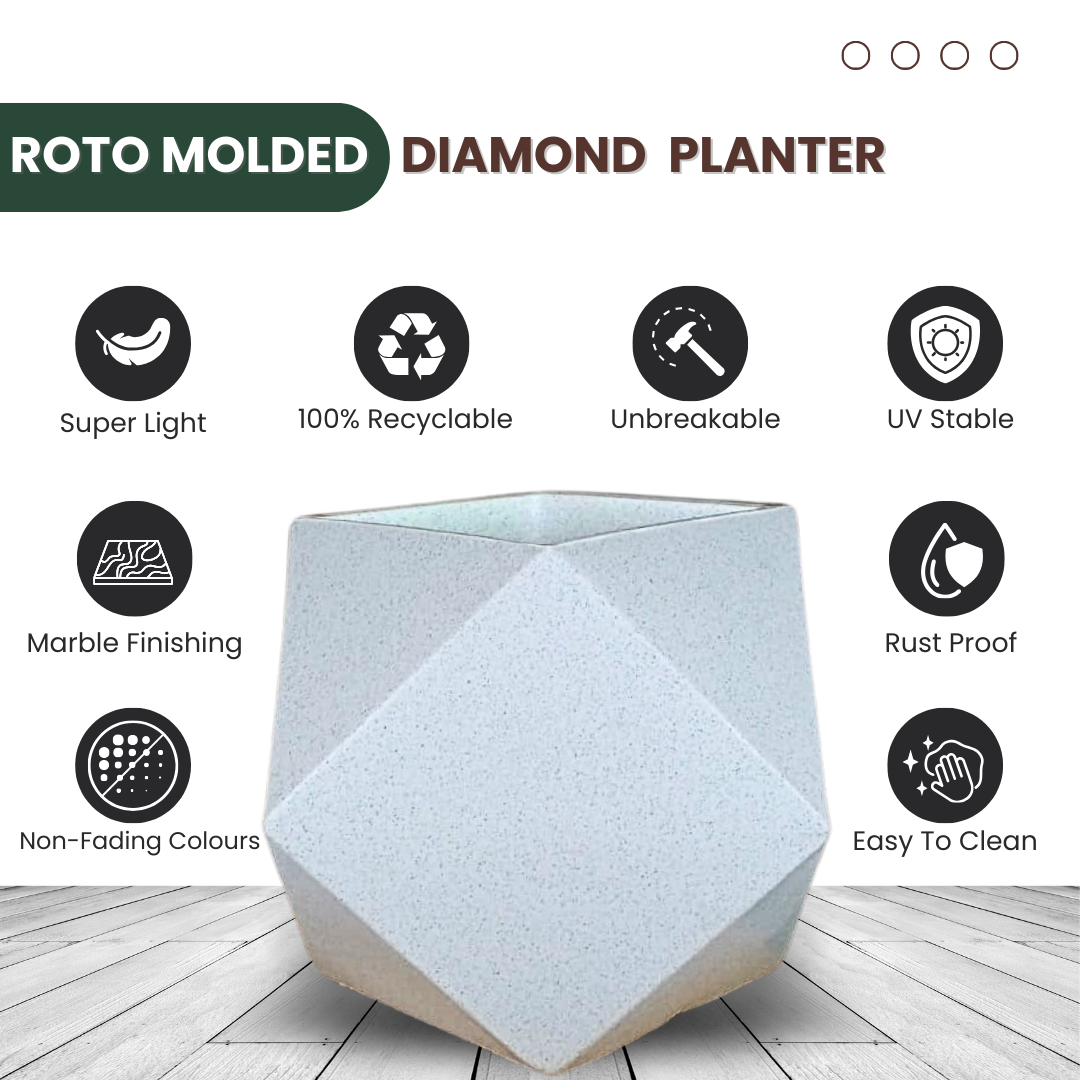 Green Paradise® Diamond Roto Molded High Qaulity Premium Planter