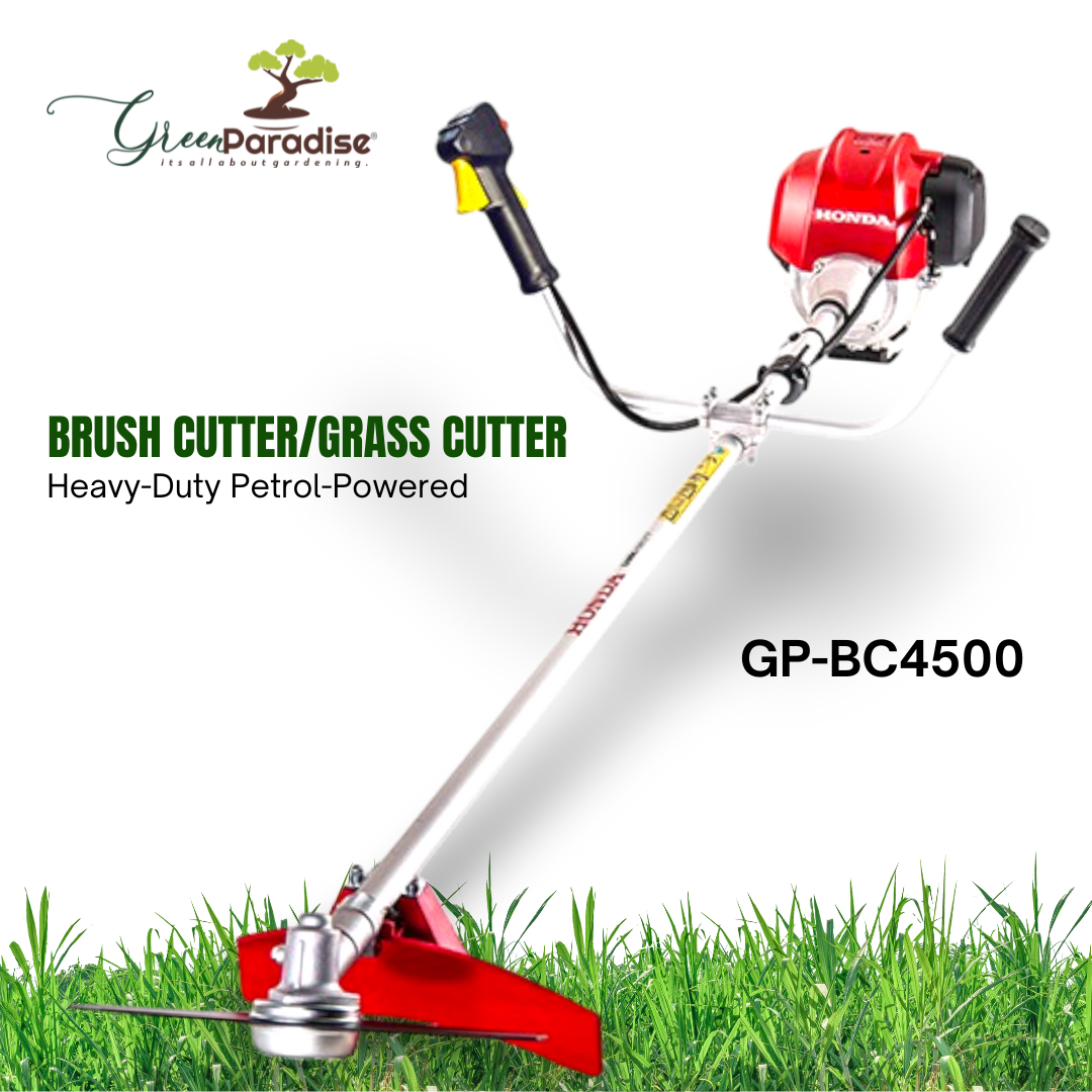 Green Paradise® GP-BC4500 4-Stroke High-performance Petrol-Powered Brush Cutter Grass Trimmer with Adjustable Handle