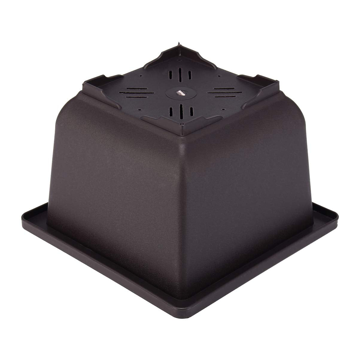 Bonsai Pots square 24 cm (Brown) (Pack of 5) (L & W)) x 15.5 cm(H) ideal for bonsai trees,succulents and adeniums