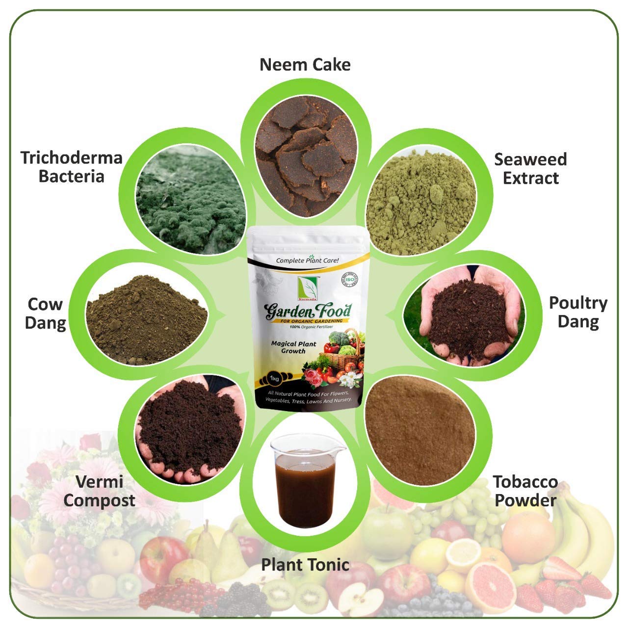 Garden Food Organic Fertilizer and Manure by Pradhan (1 Kg)