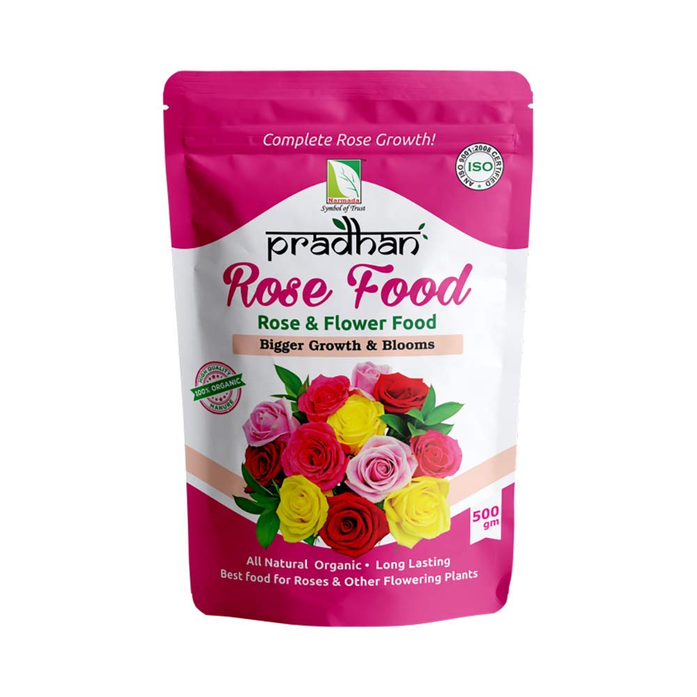 WellGrower Pradhan Rose Food Organic Fertilizer and Manure 500 GM and Pradhan Super Prom Organic Fertilizer Granule 500 GM Combo