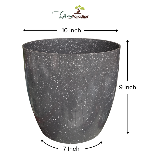 Green Paradise® Premium Grey Plastic Pot – Elegant Indoor & Outdoor Planter for your garden