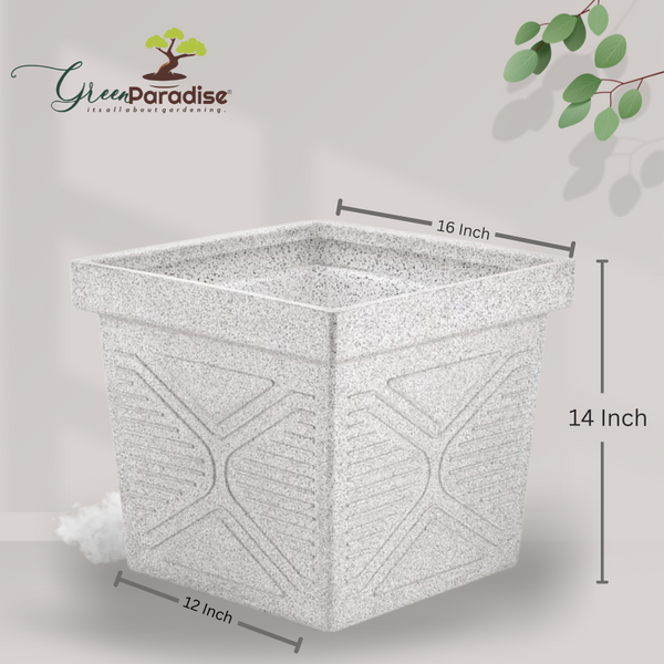 Green Paradise® Squ16 Roto Molded High Qaulity Premium Planter