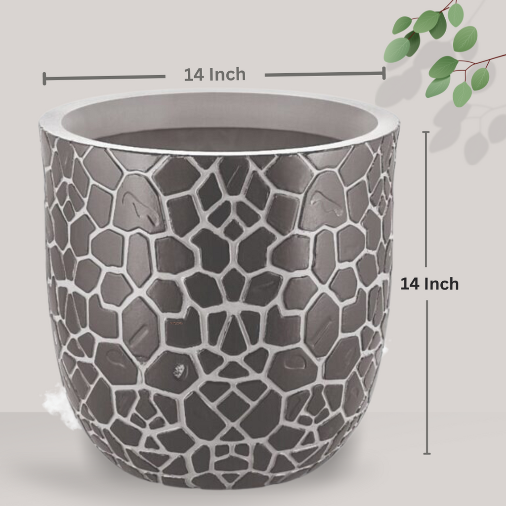 Green Paradise® Mosaic Round Roto Molded High Qaulity Premium Planter