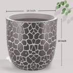 Green Paradise® Mosaic Round Roto Molded High Qaulity Premium Planter