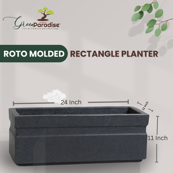 Green Paradise® Rectangle Roto Molded High Qaulity Planter