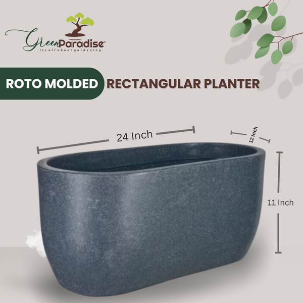 Green Paradise® Rectangular Roto Molded High Qaulity Planter