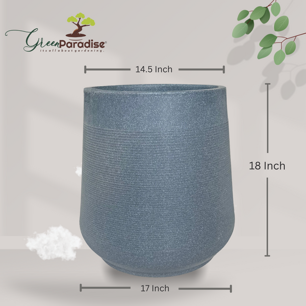 Green Paradise® Terra Rotomolded Planter – Unbreakable, Lightweight Pot with Marble Finish (Indoor & Outdoor Use)