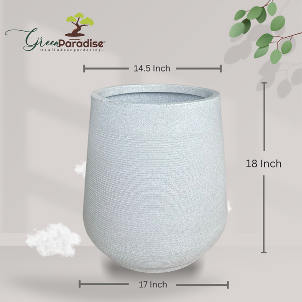 Green Paradise® Terra Rotomolded Planter – Unbreakable, Lightweight Pot with Marble Finish (Indoor & Outdoor Use)
