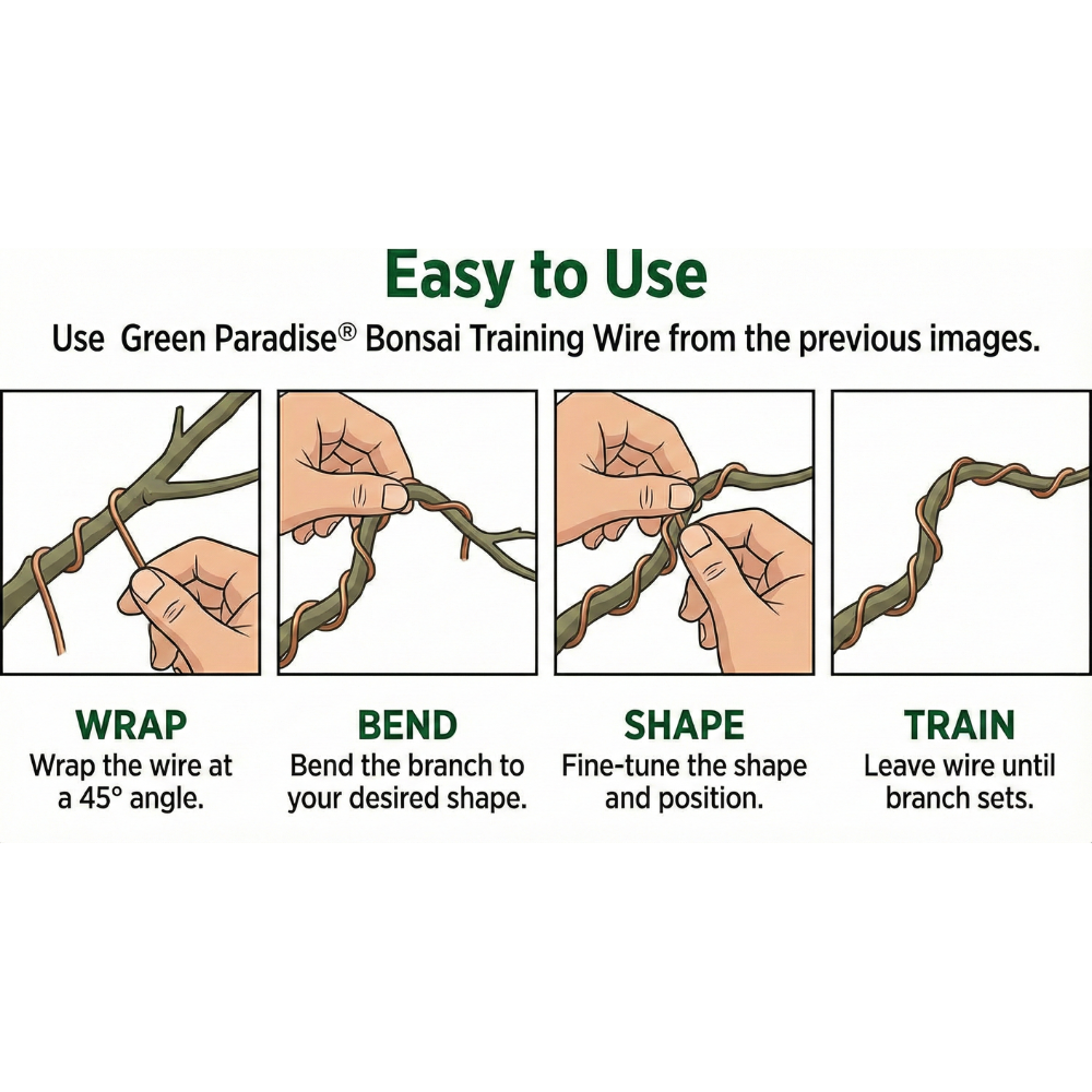 Bonsai Training Wires 2.0 mm  Aluminum Wires Set 300 feet Copper Color)