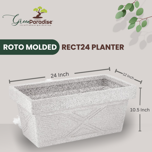 Green Paradise® Rect24 Roto Molded High Qaulity Premium Planter