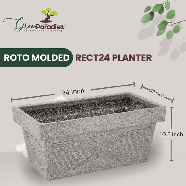 Green Paradise® Rect24 Roto Molded High Qaulity Premium Planter