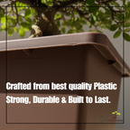 Green Paradise® Bonsai Training Pots plastic pots Tall Square bonsai pots purple clay color Plastic Bonsai Pots