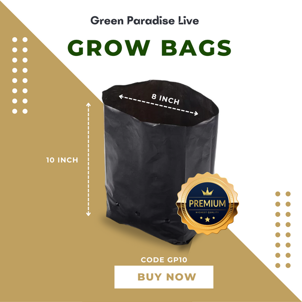 Green Paradise® Growbags UV Stabilized for Kitchen Gardening Hi Quality Poly Bags