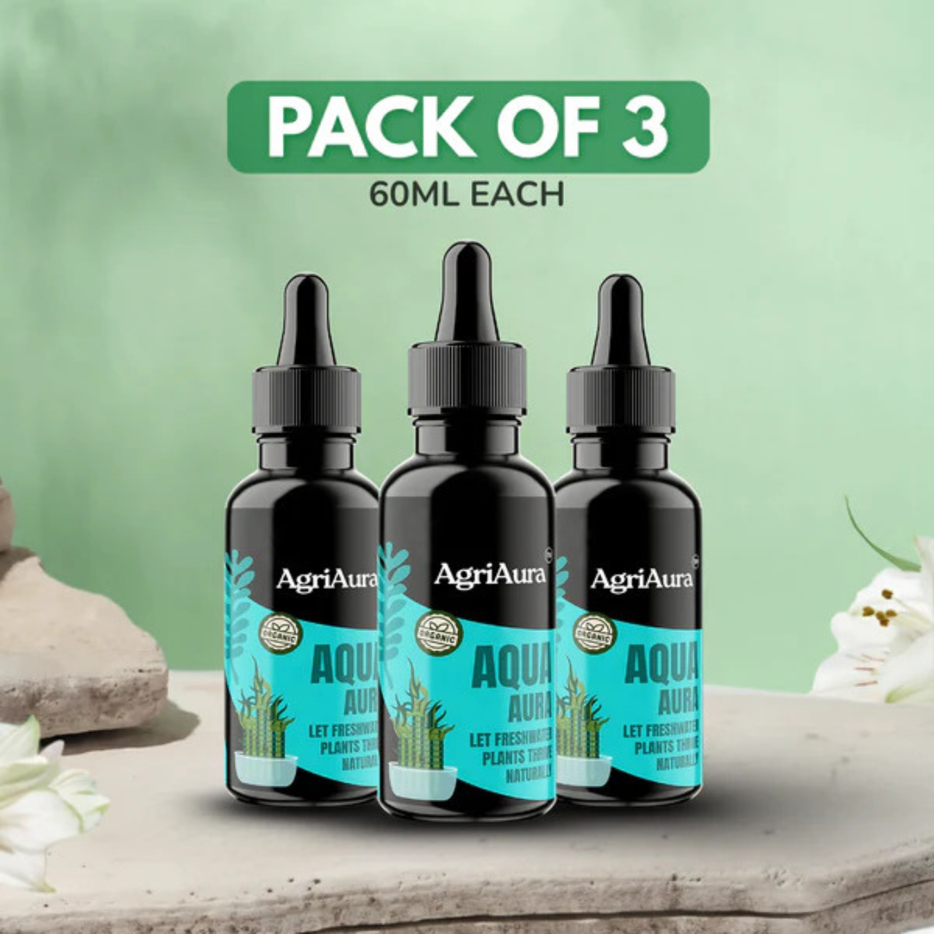 Green Paradise® Aquatic Plant Growth Booster Safe & Organic Suitable for All Freshwater Plants (Pack Of 3)