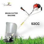 Green Paradise® 52cc Heavy Duty Petrol-Powered 2-Stroke Sidepack Brush Cutter & Grass Cutter Machine with Weeder Tiller Attachment Combo
