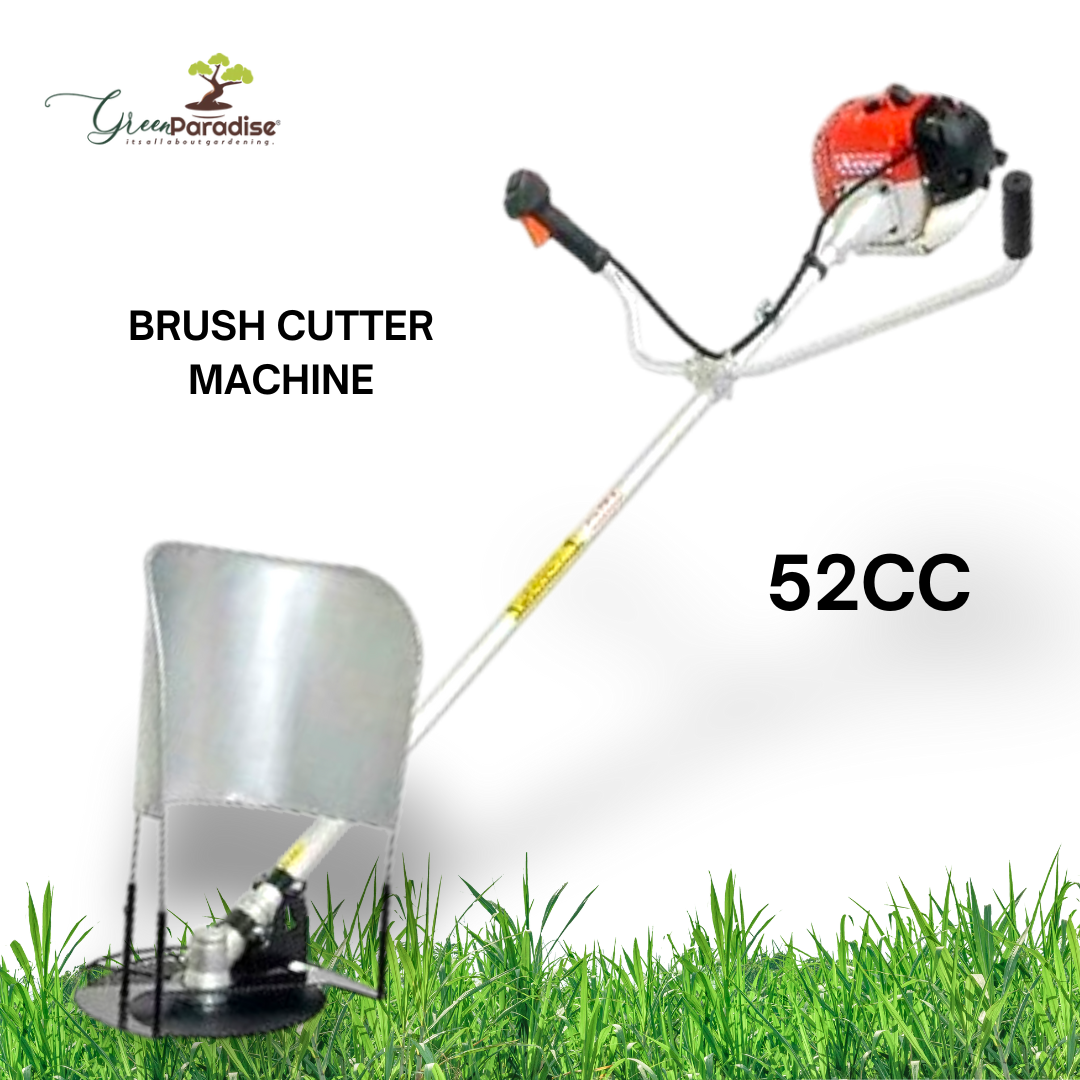 Green Paradise® 52cc Heavy Duty Petrol-Powered 2-Stroke Sidepack Brush Cutter & Grass Cutter Machine with Weeder Tiller Attachment Combo