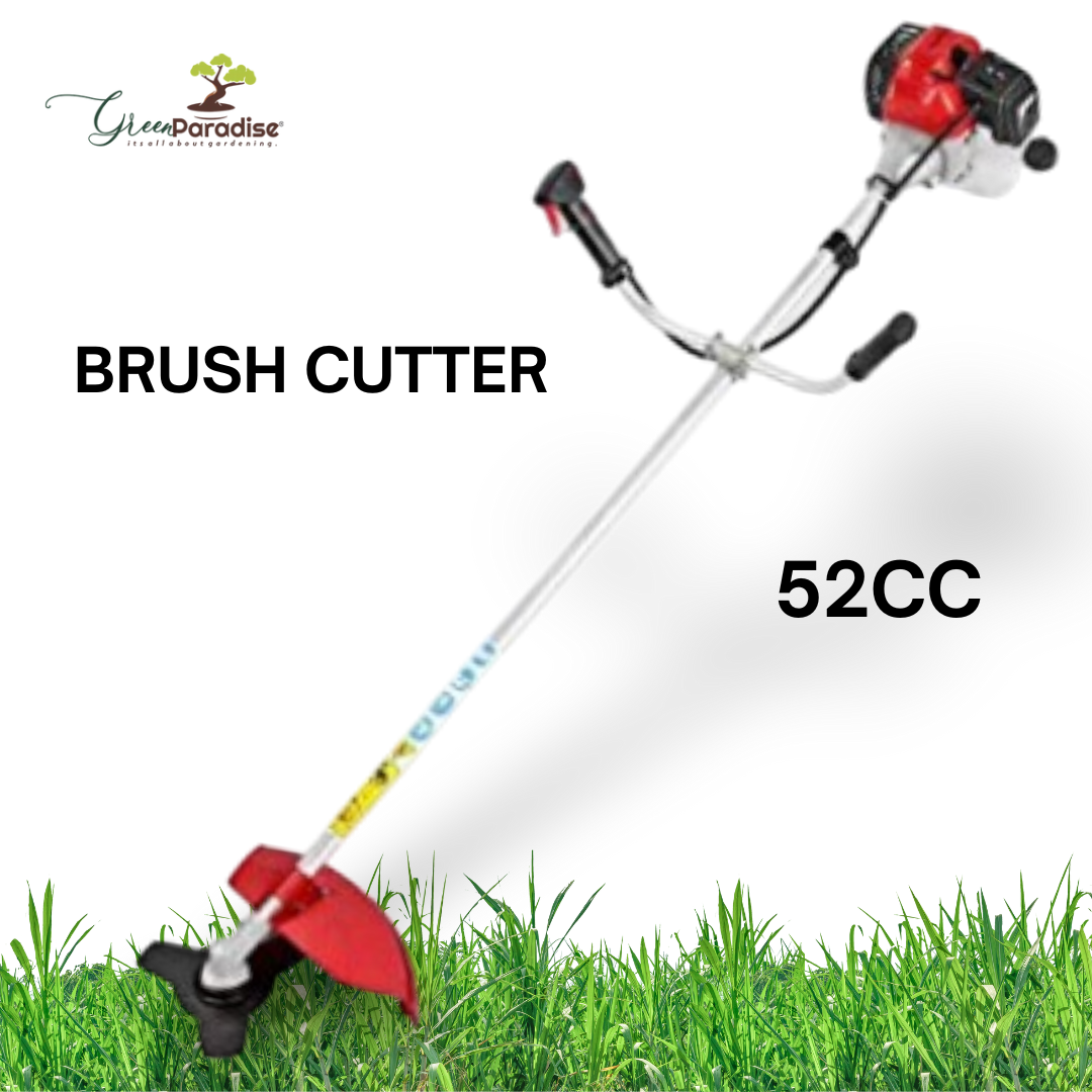 Green Paradise® 52cc Heavy Duty Petrol-Powered 2-Stroke Sidepack Brush Cutter & Grass Cutter Machine with Weeder Tiller Attachment Combo