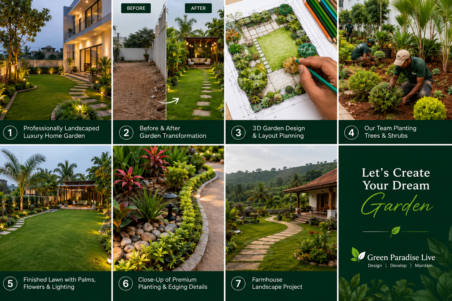 Professional Garden Design & Landscaping Service | Home, Farmhouse & Commercial Gardens | Green Paradise Live