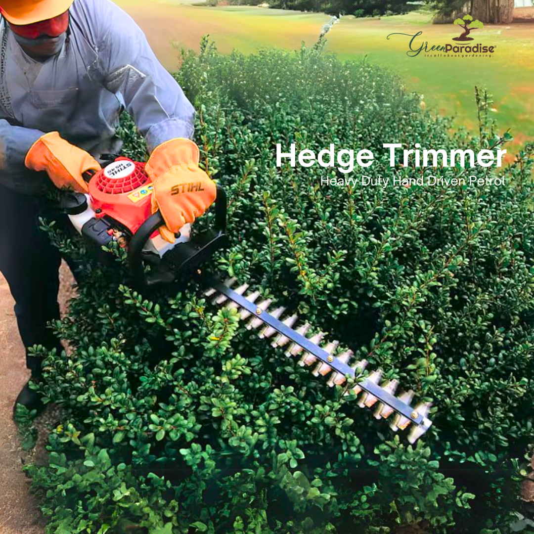 Green Paradise® Petrol Hedge Trimmer HS-45 | Powerful & Lightweight Hedge Cutter for Professional Landscaping