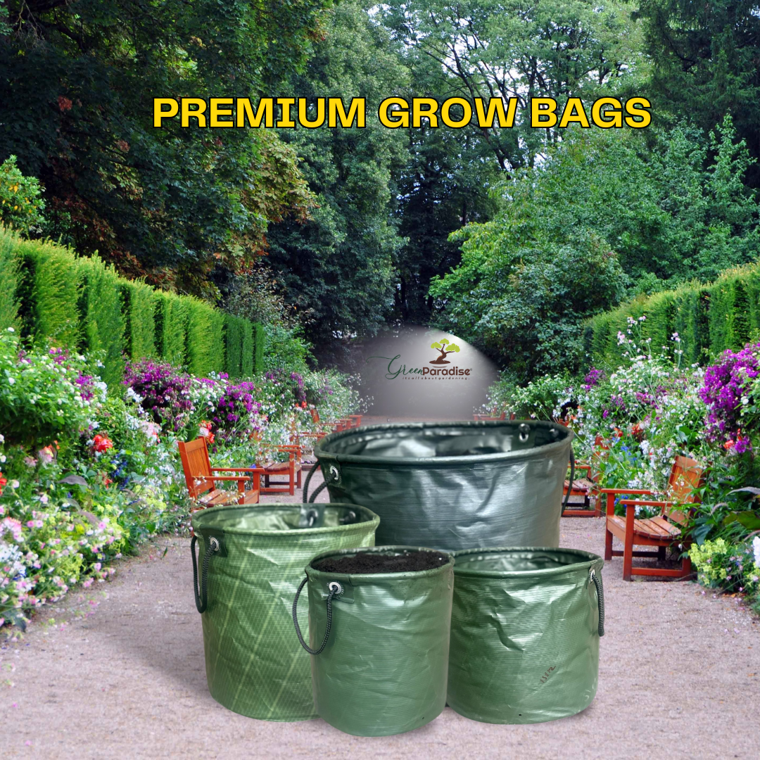 Green Paradise® Premium Quality Grow Bags Durable, Eco-Friendly Plant Containers with Handles, size 12x12 Inch