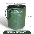 Green Paradise® Premium Quality Grow Bags Durable, Eco-Friendly Plant Containers with Handles for Vegetables, Herbs, and Flowers
