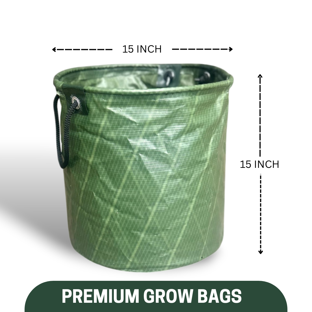 Green Paradise® Premium Quality Grow Bags Durable, Eco-Friendly Plant Containers with Handles for Vegetables, Herbs, and Flowers