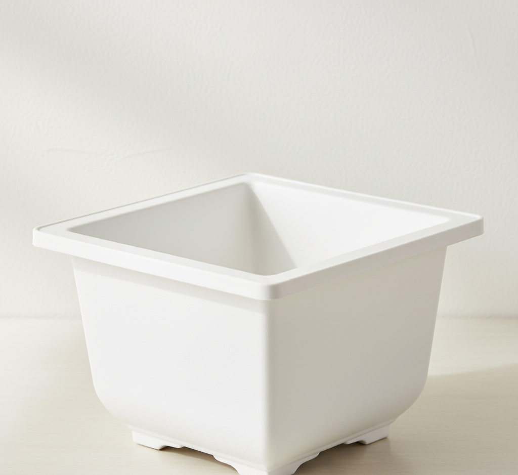 Green Paradise® Bonsai Pots Plastic Bonsai Training Pots (Square )(white )