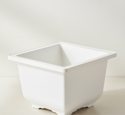 Green Paradise® Bonsai Pots Plastic Bonsai Training Pots (Square )(white )
