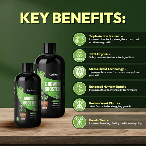 Green Paradise® Grow and Guard Combo Best Organic Fertilizer + Plant Protection Kit for Home Gardening