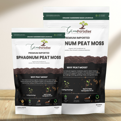 Green Paradise® Premium Imported Sphagnum Peat Moss – Organic Soil Conditioner for Seed Starting, Potting Mix & Propagation