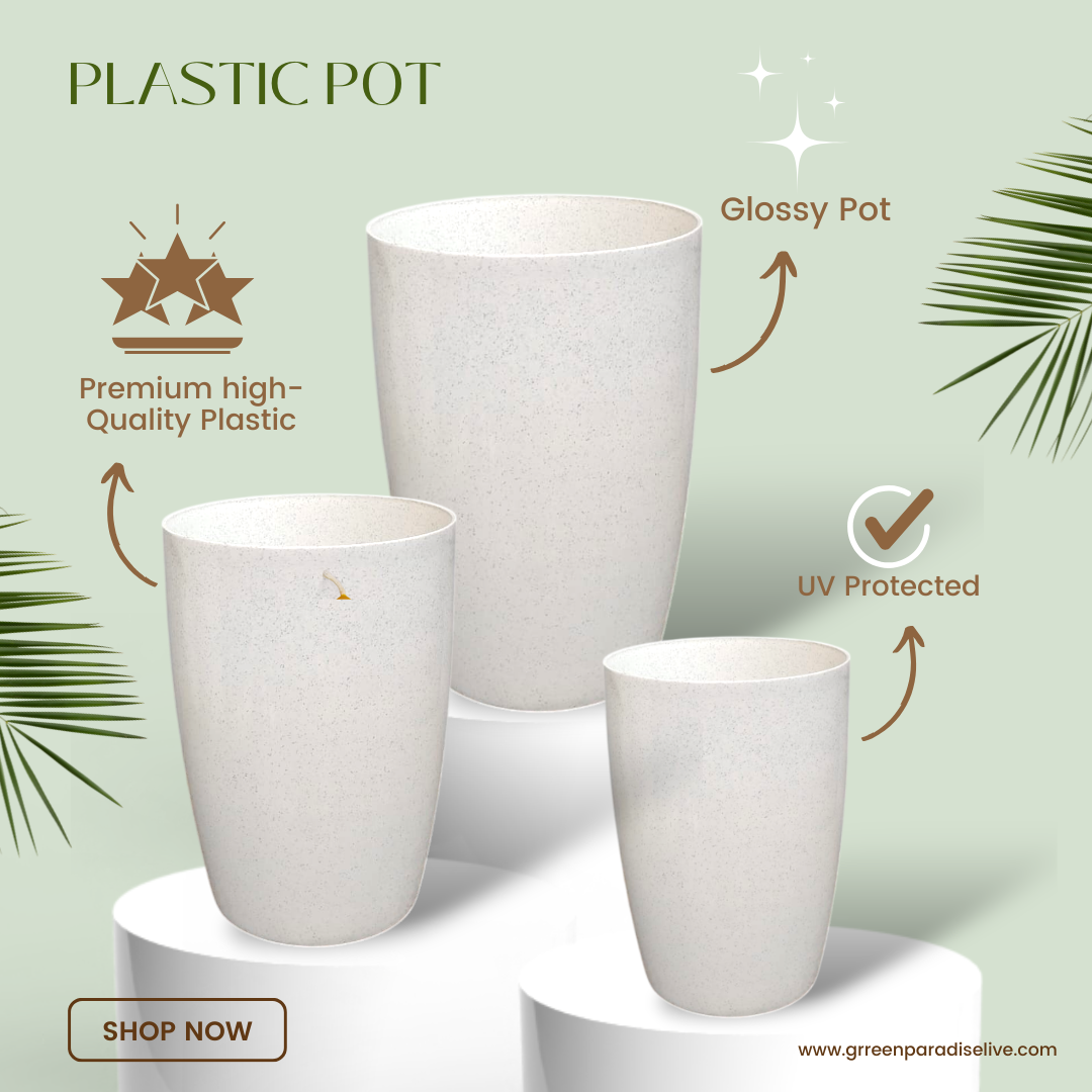 Green Paradise® Premium Plastic Pots Durable, Stylish & Lightweight Planters for Home & Garden