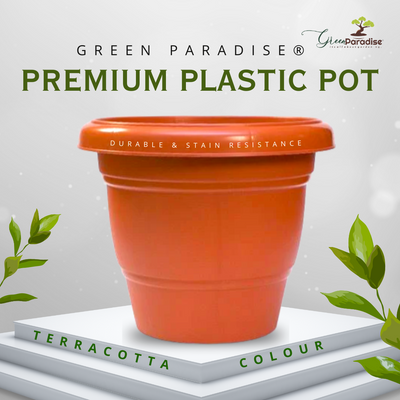 Green Paradise® Hi quality Premium Plastic Pot Terracotta Colour