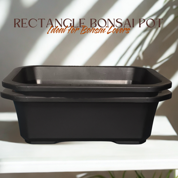 Green Paradise® Premium Rectangular Bonsai Pot Durable Plastic 40cm pot
