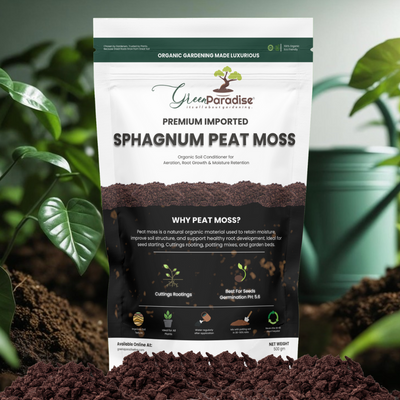 Green Paradise® Premium Imported Sphagnum Peat Moss – Organic Soil Conditioner for Seed Starting, Potting Mix & Propagation
