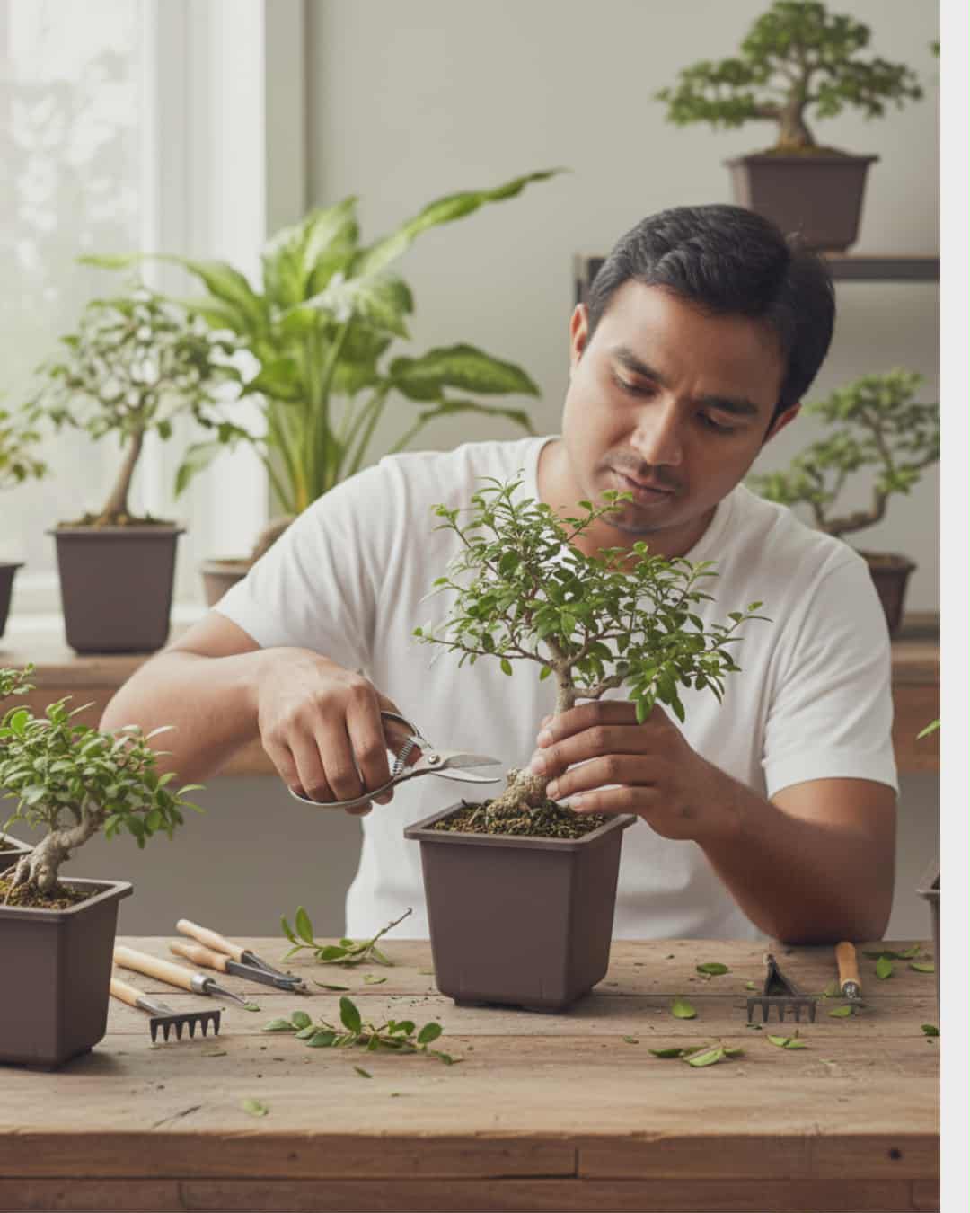 Green Paradise® Bonsai Training Pots plastic pots Tall Square bonsai pots purple clay color Plastic Bonsai Pots