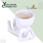 Green Paradise® Yoga Shaped Beautiful Ceramic Pot
