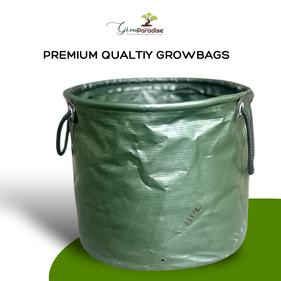 Green Paradise® Premium Quality Grow Bags Durable, Eco-Friendly Plant Containers with Handles, size 15x12 Inch