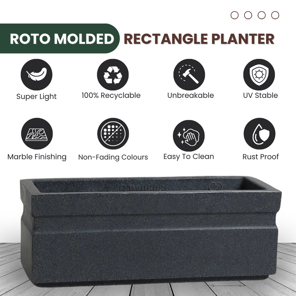Green Paradise® Rectangle Roto Molded High Qaulity Planter