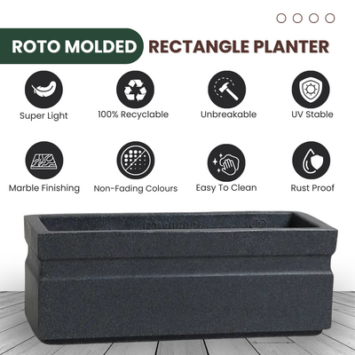 Green Paradise® Rectangle Roto Molded High Qaulity Planter