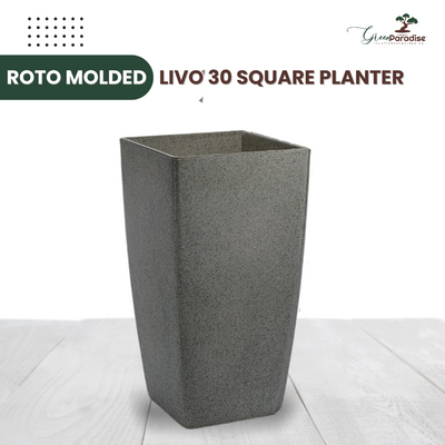 Green Paradise® Livo 30 Square Roto Molded High Qaulity Premium Planter