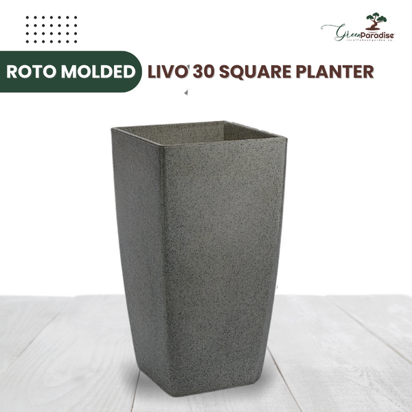 Green Paradise® Livo 30 Square Roto Molded High Qaulity Premium Planter
