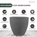 Green Paradise® P CUP Round Roto Molded High Quality Premium Planter