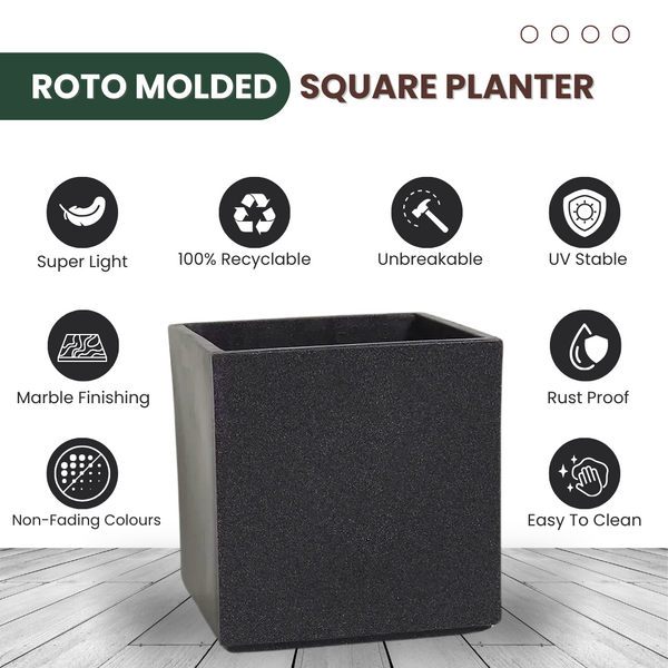 Green Paradise® Square Roto Molded High Qaulity Planter